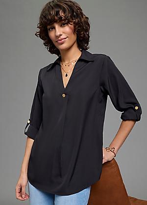 Shop for Laura Scott | Black | Tops & T-Shirts | Womens | online