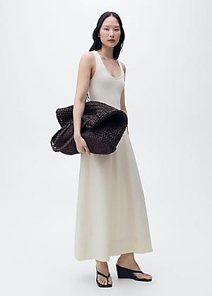 white christmas dresses Reformation Mango Natural Tencel Midi Dress – The Closet New York main image 1