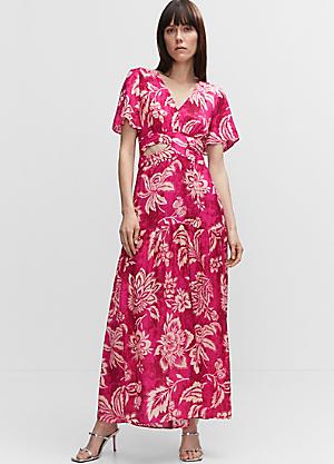 open lace back dress Acler Florence Denim Dress in Neon Pink – Coco & Lola