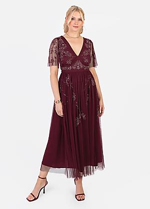 donna karan bridesmaid dresses Donna Karan New York Women's Strapless Ruffle Gown, Champagne, 6 main image 1