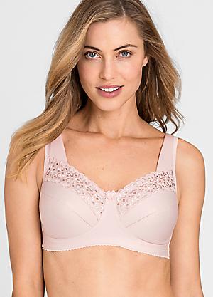 Gossard Superboost lace non padded front fastening plunge bra in pink