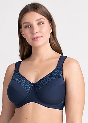 MISS MARY OF SWEDEN Diamond Women's Full Cup Supportive Non-Wired Bra Dark  Blue : : Clothing, Shoes & Accessories