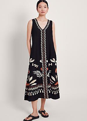 Superdry High Neck Embroidered Mini Dress - Women's