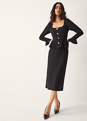 slim fit dress slacks Melba Black Gold Rhinestones Maxi Bandage Dress – Chic Couture Online main image 0