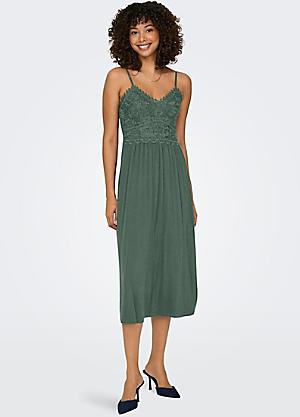 Midi Dress Strappy Skater Dress Uk Floral Strappy Skater Dress Sage Strappy  Skater Frill Hem Dress Dusk UK