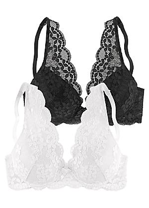 Cotton Traders Pack of 2 Lace Back Comfort Bras