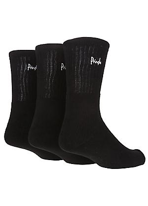 Black  Men's Pringle Gentle-grip Bamboo Socks - Pack of 3