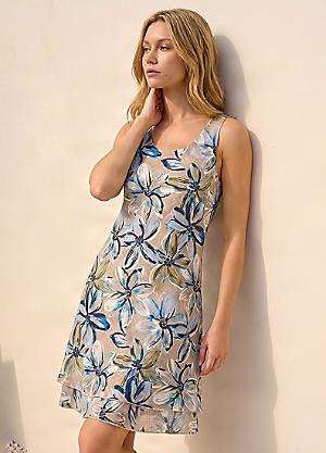 sachin and babi light blue dress A-Line Scoop Cap Sleeve Satin Green Cocktail Party Dress With V-Back O main image 0