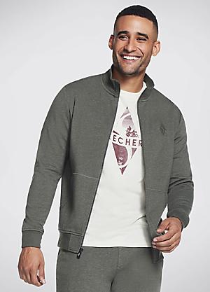 Skechers jacket mens best sale white