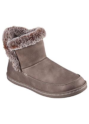 Skechers keepsakes appeal suede boot with faux fur trim clearance y memory foam