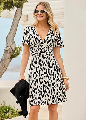 black and white women's dress A Magical & Cotton Full Circle Voluminous Pin-up Inspired Summer Waist 28 Skater Maxi Dress Black White