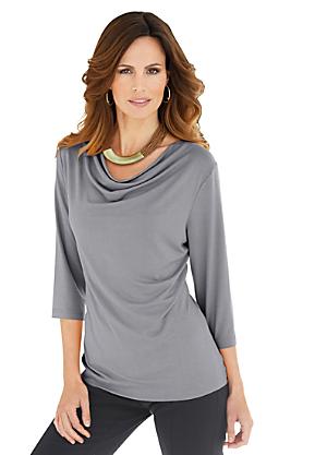 Cotton Traders Long Sleeve Cowl Neck Print Jersey Top