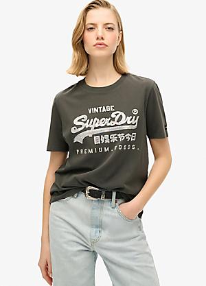 Shop for Superdry Black Tops T Shirts Womens online at Freemans