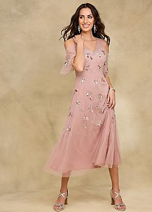 Plus Size Pink Dresses, Blush Pink Curve Dresses