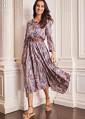 Together Print Shirt Dress