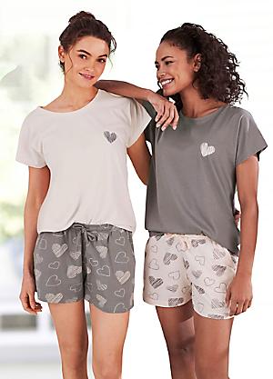 Normann Ladies Short Sleeve Pajama Set - Ethnic Print, Plus Sizes Available, 100% Cotton - View #7