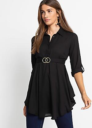 black longline tunic