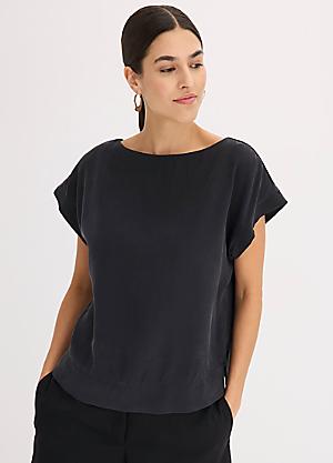 Women's Black Tunic Tops | Freemans