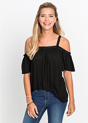 womens black tunic top