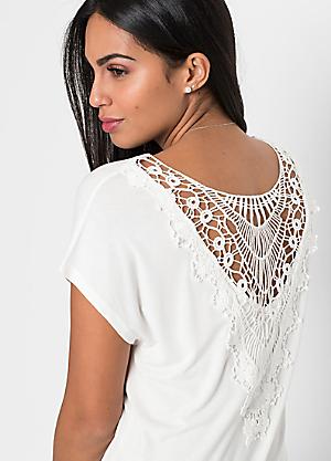 Bonprix Lace Detail Henley Top