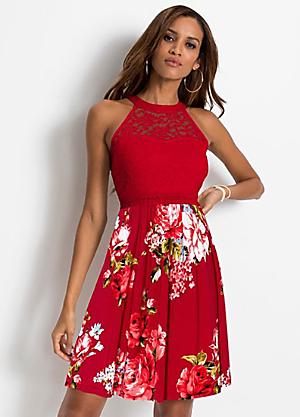 Red Floral Dresses for Women