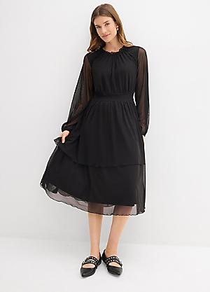 bonprix Mesh Tiered Midi Dress | Freemans