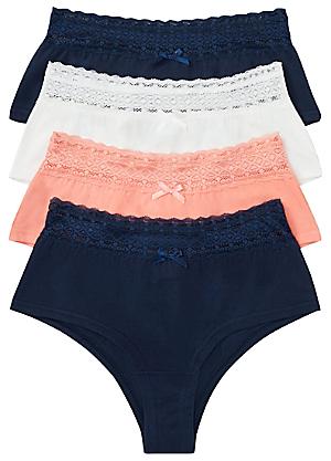 Pack of 4 Girlie Boxers by bonprix