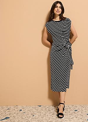 black and white maxi dress Harlowe Contrast Corset Maxi Dress