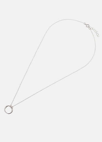Accessorize Sterling Silver Perfect Circle Necklace Freemans