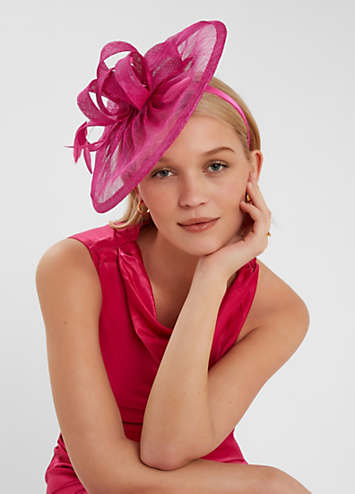 Structured Disc Fascinator Accessorize Woven Bow Feather Disc Fascinator | Freemans