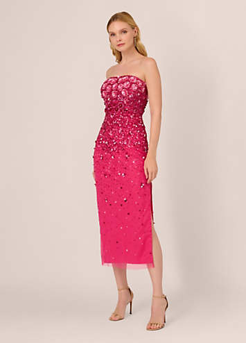 Adrianna Papell Beaded Strapless Gown Freemans