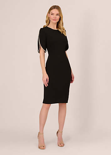Adrianna Papell Knit Crepe Pearl Midi Dress | Freemans Adrianna Papell Knit Crepe Pearl Midi Dress | Freemans