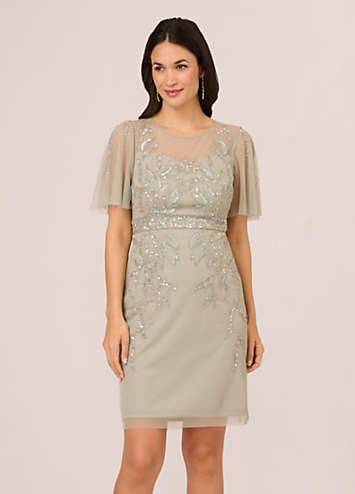 Adrianna Papell Studio Beaded Cocktail Dress Freemans