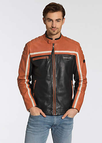 Alpenblitz Contrast Leather Jacket | Freemans