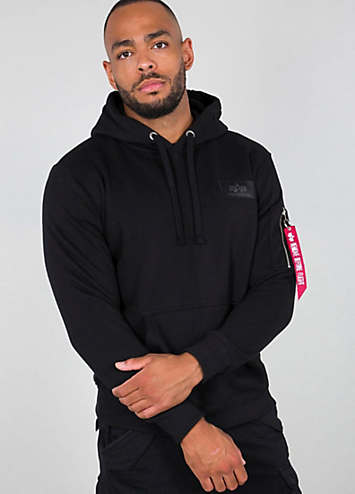 Alpha industries cheap black print hoodie