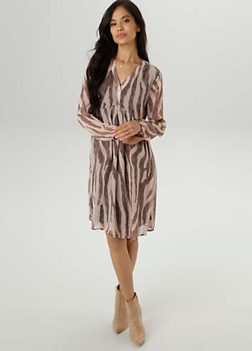 Robe Tunique Free People à Col V - Imprimé Mixte - Taille XS - Occasion Très Bon état
