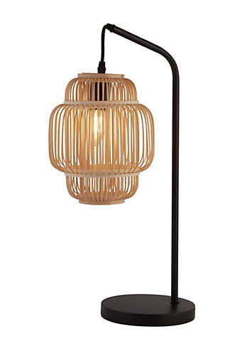 Open Base Lamp Bamboo Open Weave Table Lamp | Freemans