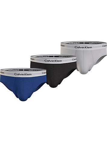 Pack Of 3 Men's Cotton Slip Briefs - Hipster Style, Extra Comfort, Sizes XS To 2-3XL