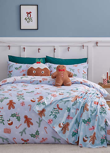 Catherine Lansfield Christmas Gingerbread Duvet Cover Set | Freemans