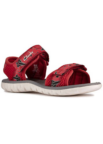 Clarks flip flops sales kids red