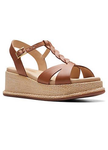 Clarks Tan Leather Kimmei Twist Sandals Freemans