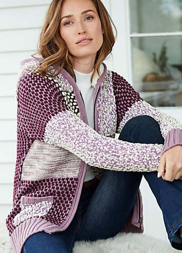 Cotton Traders Hooded Knitted Zip Cardigan | Freemans