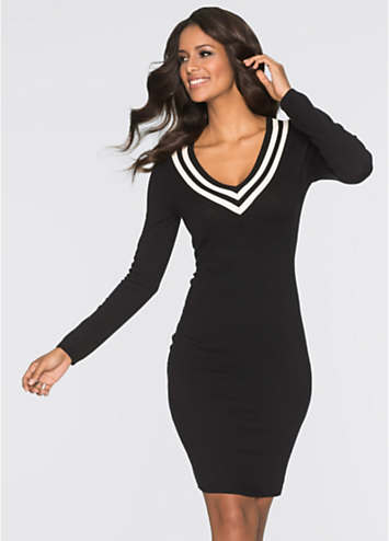 tan jumper dress