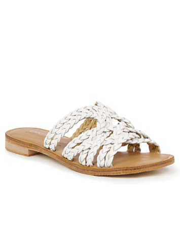 EMU Australia Weir Plaited Leather Slide Sandals | Freemans