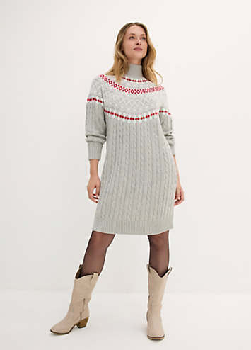 fair isle knitted dress