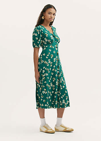 black dress above knee length 3/4 Sleeves Midi Knee Length Dress 8526 XS / Burgundy(Maroon) main image 0