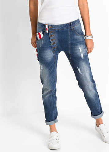 Flag Pocket Boyfriend Jeans by bonprix | Freemans
