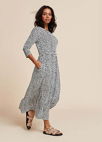 Tiered jersey cheap maxi dress