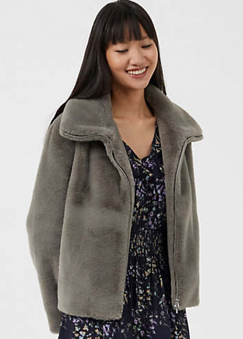 Faux fur 2024 coat french connection