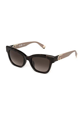 Furla SFU247 0700 Sunglasses in Glossy Black | SmartBuyGlasses USA